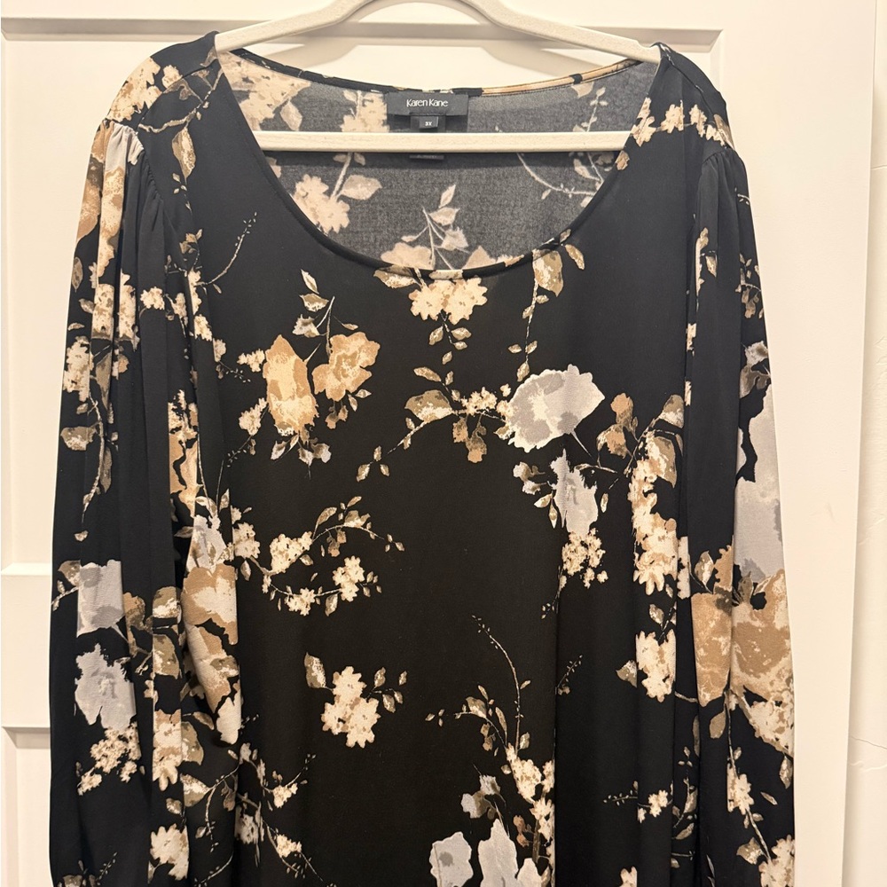 Women’s Plus Size Karen Kane Long Sleeve Blouse Size 3X. - Picture 2 of 5